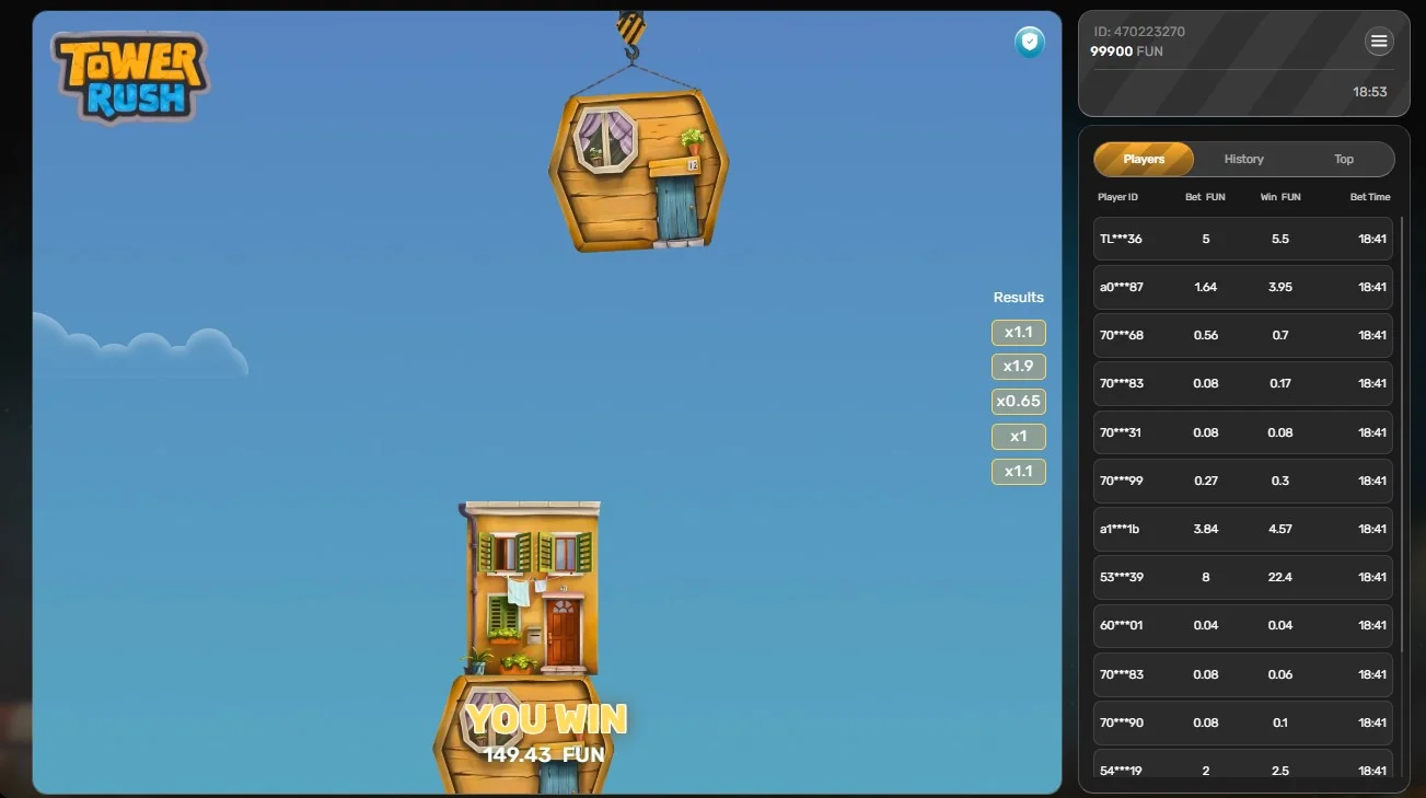 Tower Rush wyróżniki